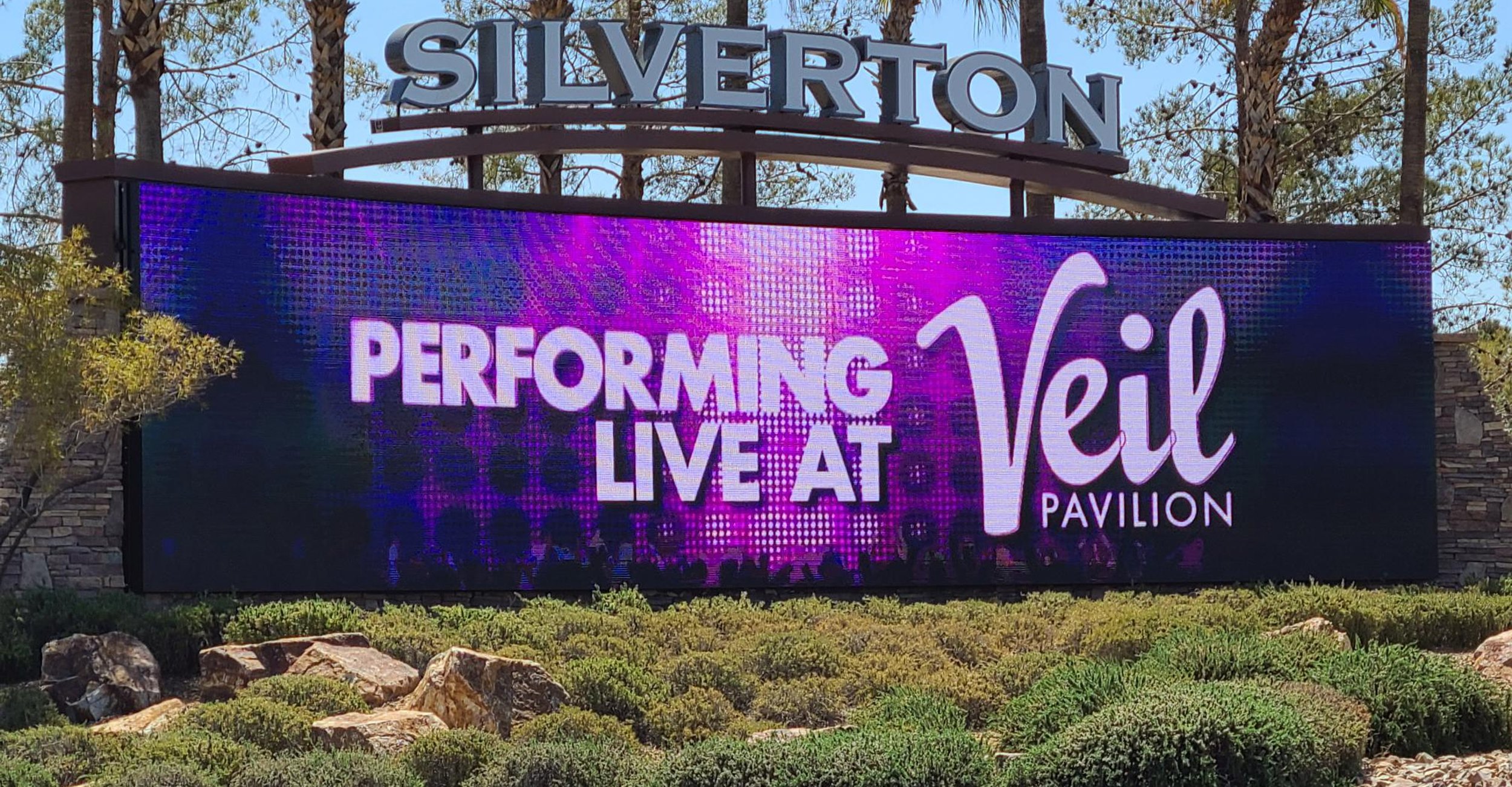 Silverton monument sign with LED display board